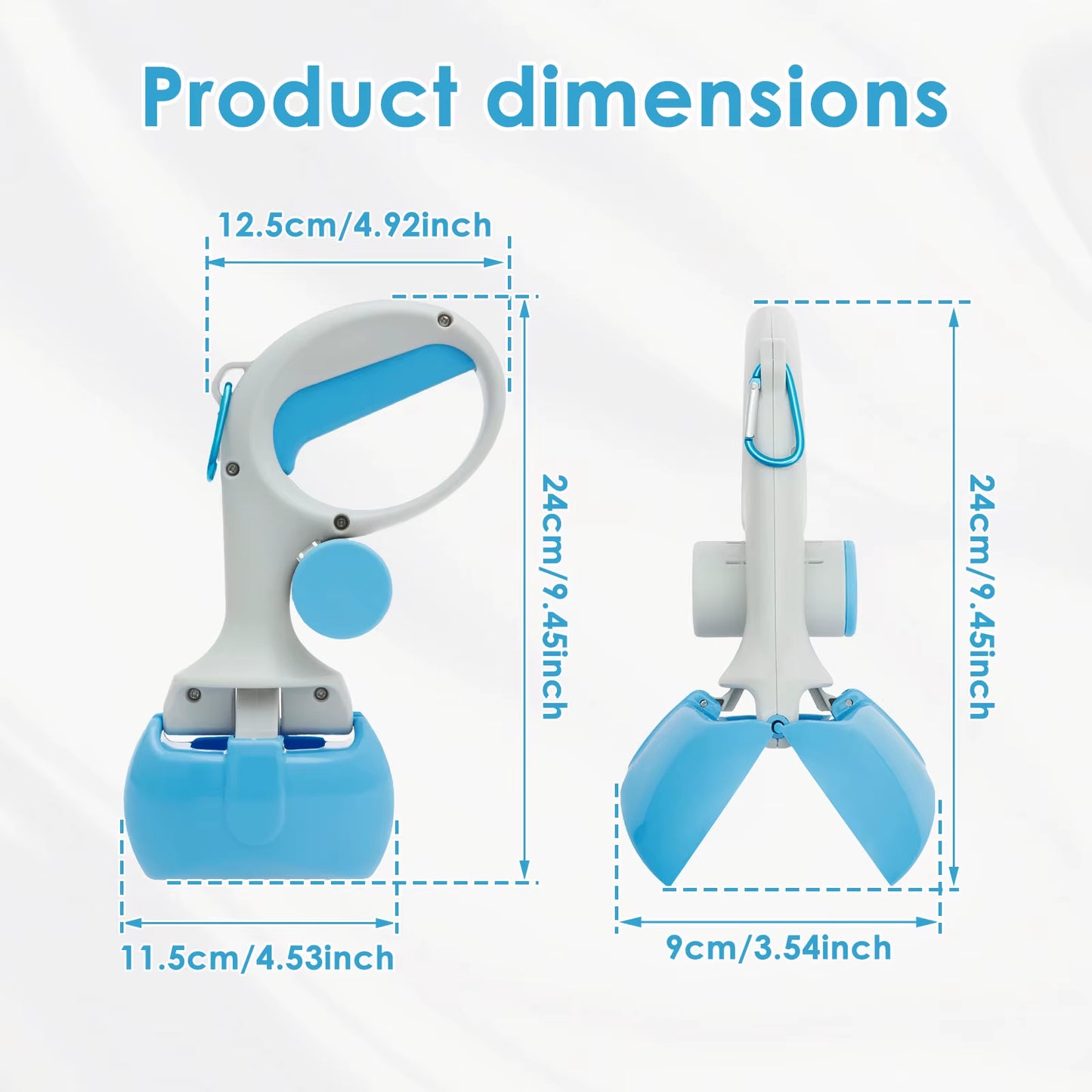 Portable Dog Pooper Scooper Pet Poop Scoop Clamp Pick up Excreta Cleaner Tools for Outdoor Pet Waste Management NEW