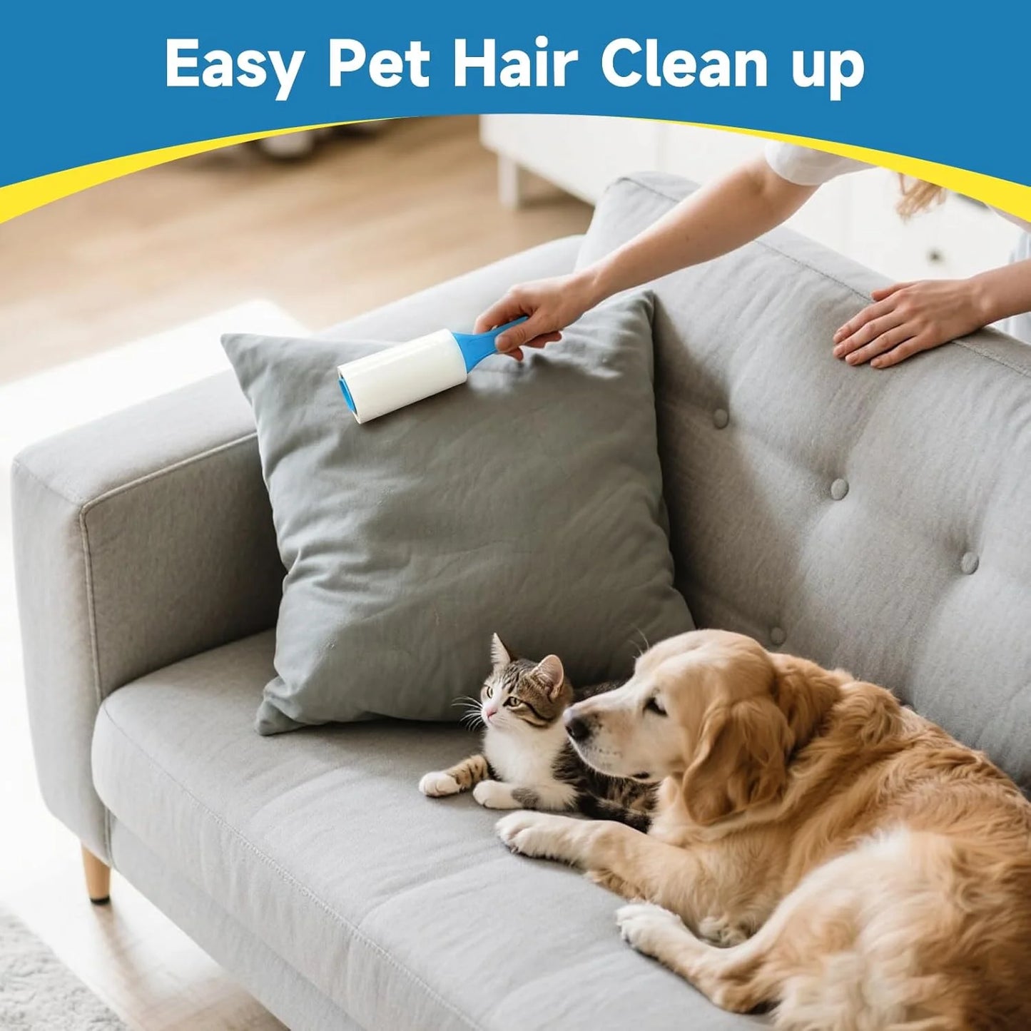 Lint Roller for Pet Hair, Extra Sticky Rollers for Clothes 6 Pack, 540 Sheets Total
