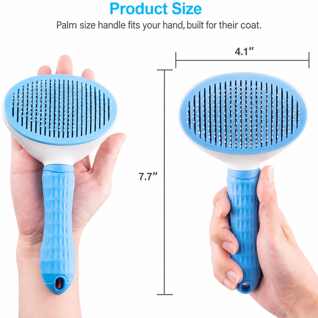 Self-Cleaning Slicker Brush — One-Click Fur Release for Dogs & Cats