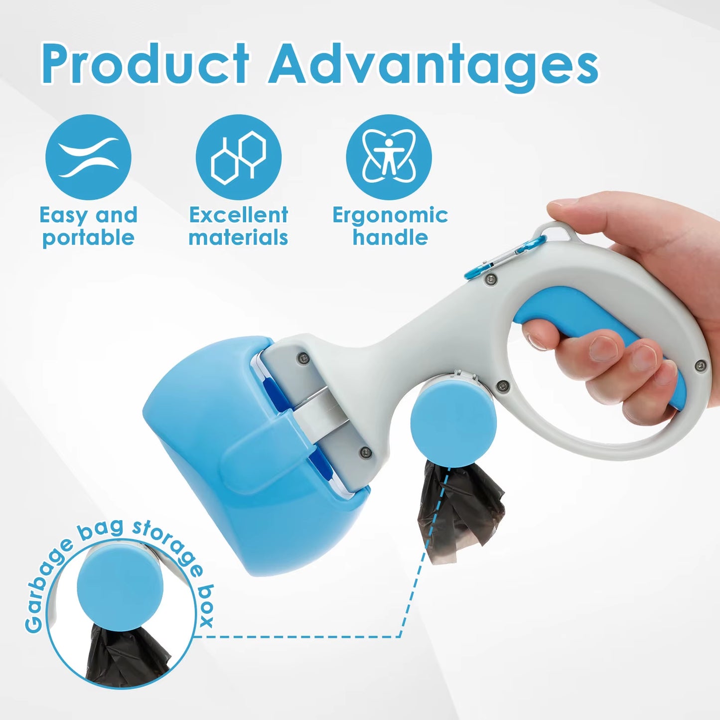 Portable Dog Pooper Scooper Pet Poop Scoop Clamp Pick up Excreta Cleaner Tools for Outdoor Pet Waste Management NEW