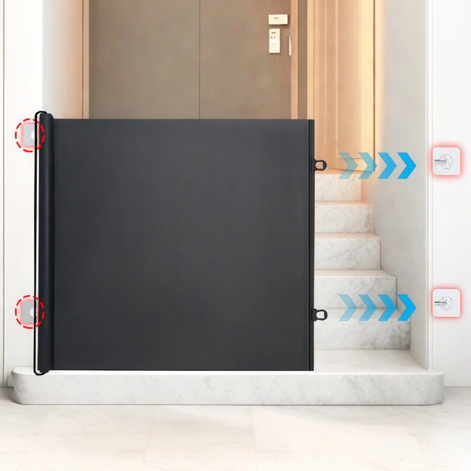 Automatic Retractable Cat Gate Particularly Convenient Training Tool Safety Enclosure Suitable for Puppy Pet Supplies