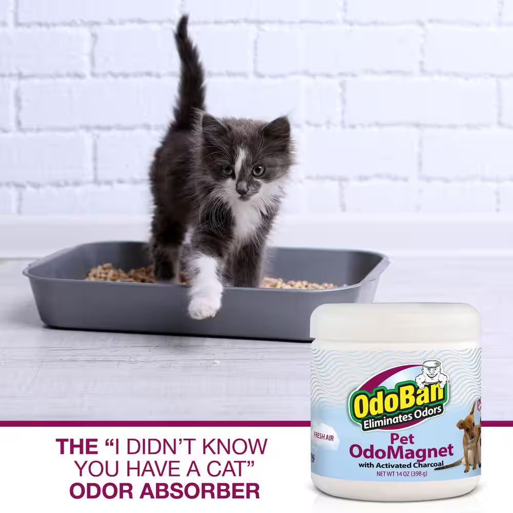 14 Oz. Odomagnet Odor Absorber with Activated Charcoal, Pet Odor Eliminator for Home, Bathroom, Kitchen, Fresh Air Scent