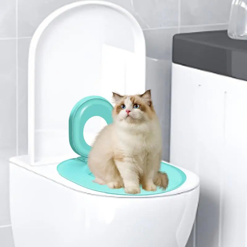 Cat Toilet Training Kit Reusable Rinal Seat Potty Litter Box Trainer Pet Potty Training Seat Pet Cleaning Supplies