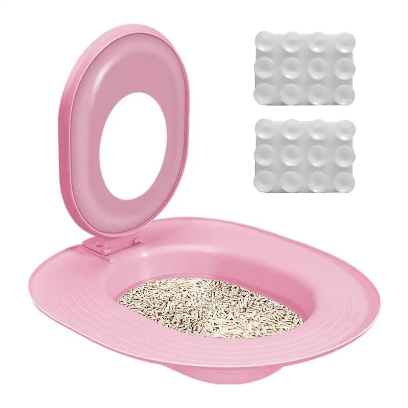 Cat Toilet Training Kit Reusable Rinal Seat Potty Litter Box Trainer Pet Potty Training Seat Pet Cleaning Supplies