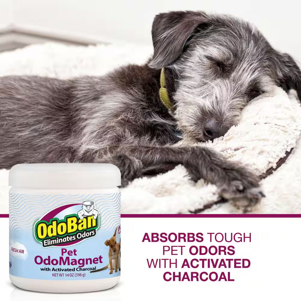 14 Oz. Odomagnet Odor Absorber with Activated Charcoal, Pet Odor Eliminator for Home, Bathroom, Fresh Air Scent (6-Pack)