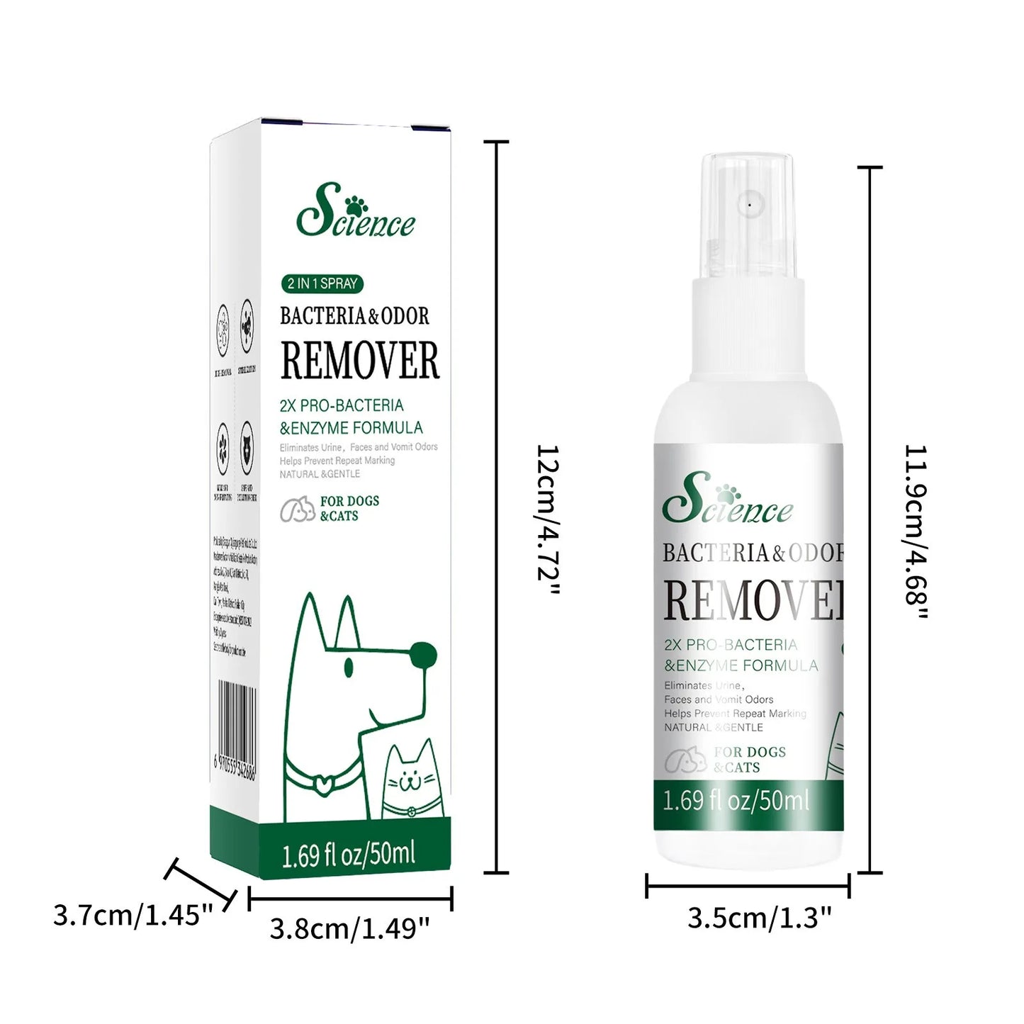 Pet Deodorizer Spray Urine Odor Remover Deodorizer Cat Litter Deodorizing Spray Dog Litter Box Air Deodorizer Deodorizing Spray