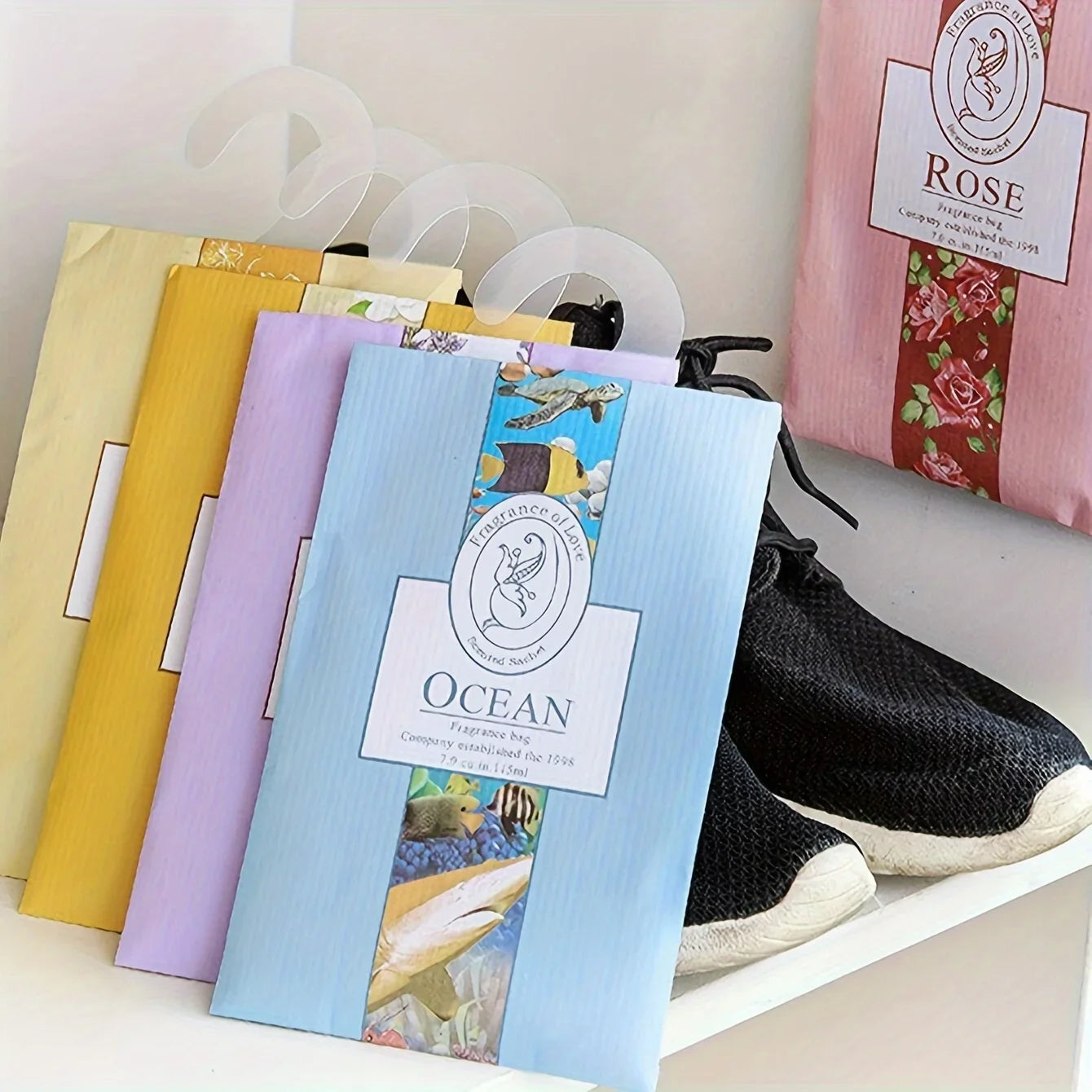 5 Pack Scented Wardrobe Sachets - Odor Eliminating Hanging Bags for Home Apartment Dorm Closet Freshness Portable Air Fresheners