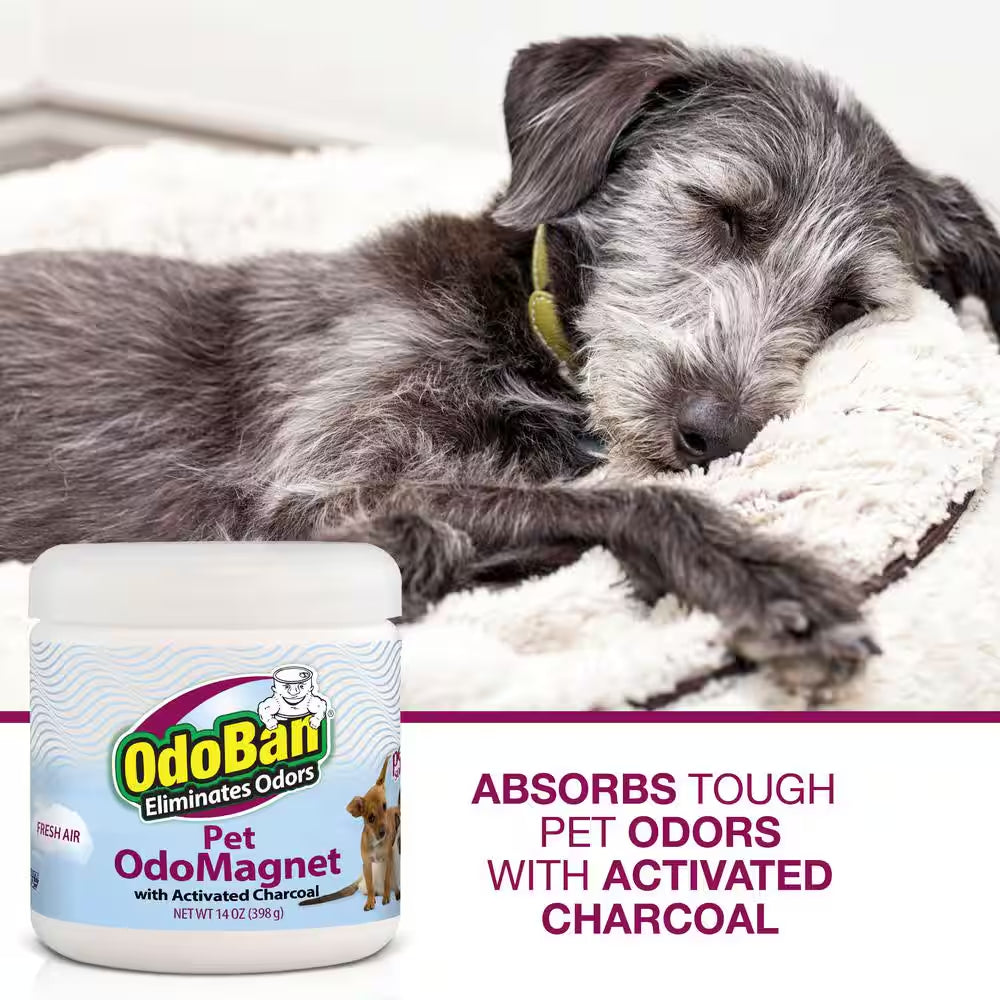 14 Oz. Odomagnet Odor Absorber with Activated Charcoal, Pet Odor Eliminator for Home, Bathroom, Kitchen, Fresh Air Scent