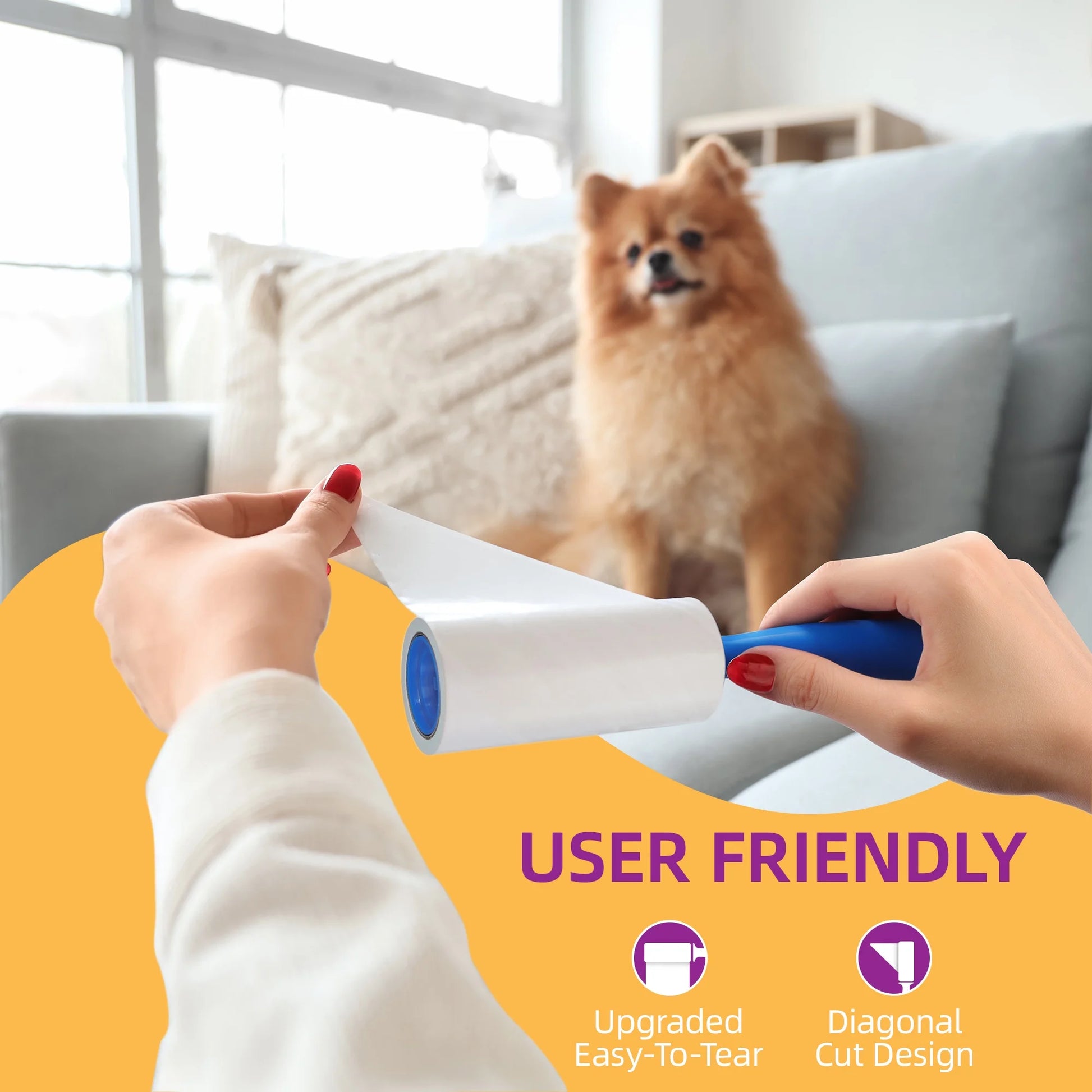 Lint Roller for Pet Hair, Extra Sticky Rollers for Clothes 6 Pack, 540 Sheets Total
