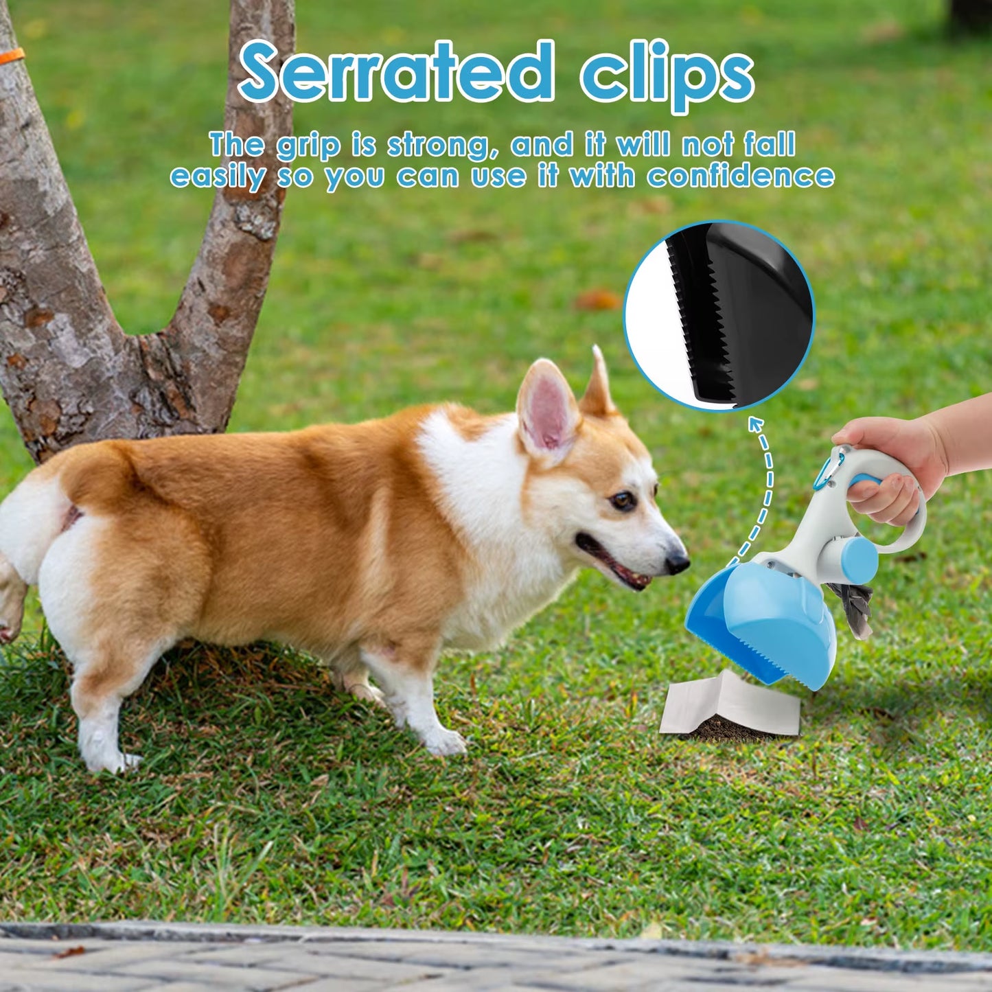 Portable Dog Pooper Scooper Pet Poop Scoop Clamp Pick up Excreta Cleaner Tools for Outdoor Pet Waste Management NEW