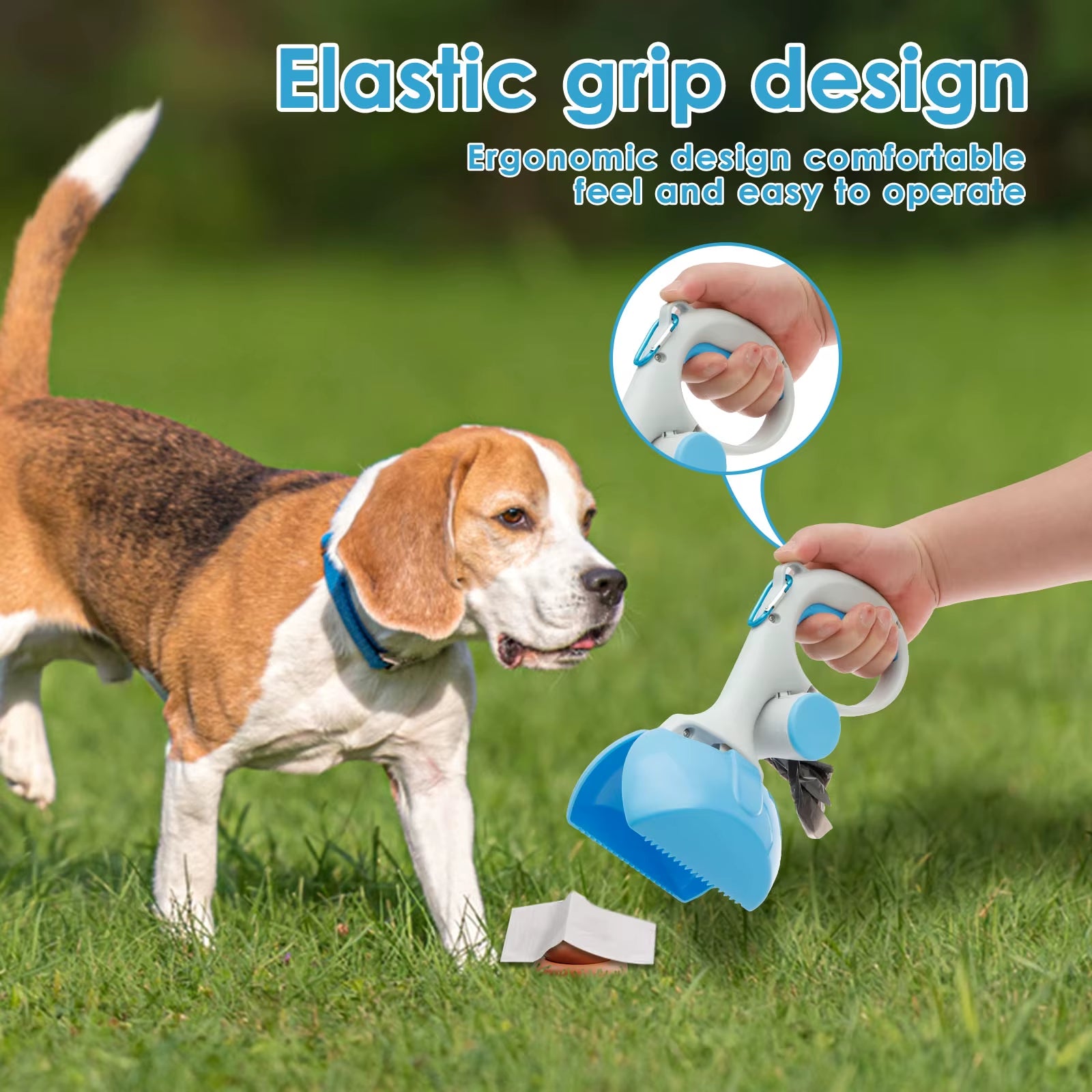 Portable Dog Pooper Scooper Pet Poop Scoop Clamp Pick up Excreta Cleaner Tools for Outdoor Pet Waste Management NEW