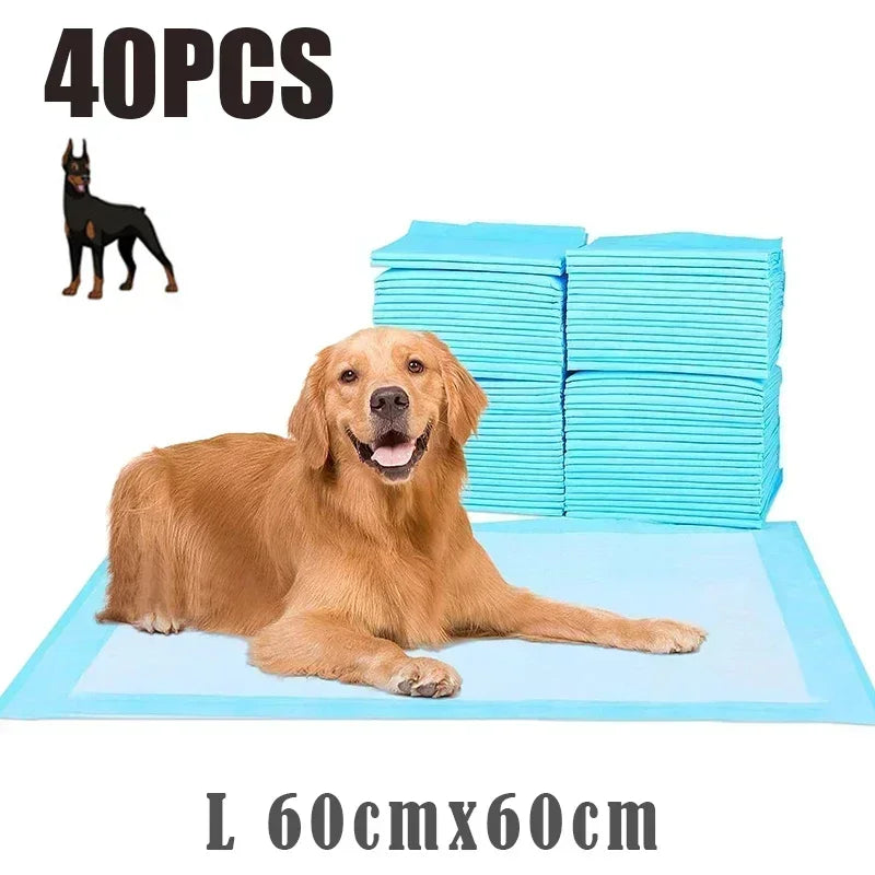 20/40/50/100-Pack Ultra Absorbent Pet Diaper Pads for Dogs &Cats Odor-Control Puppy Pee Mats Disposable Litter Toilet Solutions